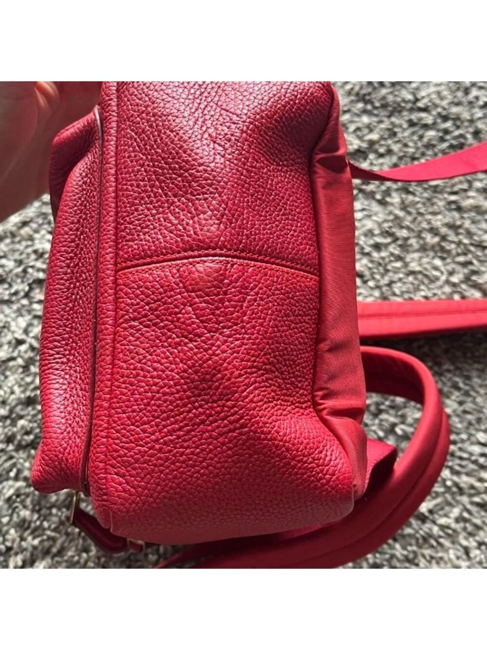 Red Coach Leather Mini Backpack Coquette Back to School Luxury Minimalist Cutesy - Picture 5 of 8